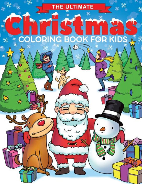Christmas Coloring Books for Kids Ages 8-12: Easy Xmas Colouring