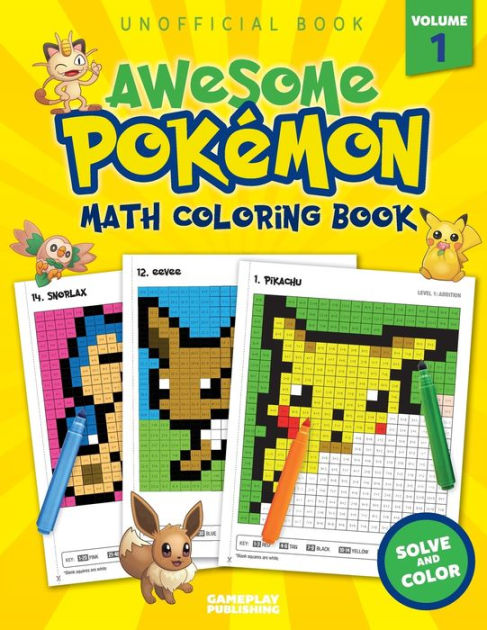 Pokemon Color by Code: Add and Subtract within 10 and 20