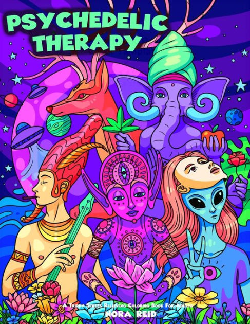 Stoner Coloring Book Trippy Psychedelic Brain Training Kids Fun