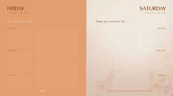 2026 Gratitude Diary and Daily Planner Calendar