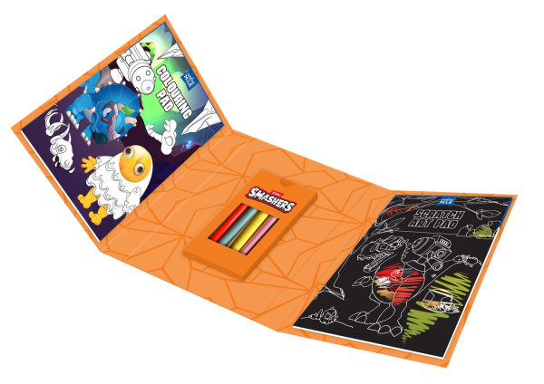Smashers Dino World Colour and Scratch Book