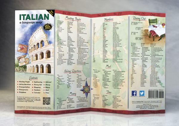 ITALIAN a language map: Quick reference phrase guide for beginning and advanced use. Words and phrases in English, Italian, and phonetics for easy pronunciation. Italian language at your fingertips for travel and communicating. Publisher: Bilingual Books,