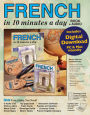 FRENCH in 10 minutes a day BOOK + AUDIO: Language course for beginning and advanced study. Includes Workbook, Flash Cards, Sticky Labels, Menu Guide, Software, Glossary, Phrase Guide, and Audio CDs. Grammar. Bilingual Books, Inc. (Publisher)