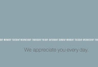 We Appreciate You Everyday