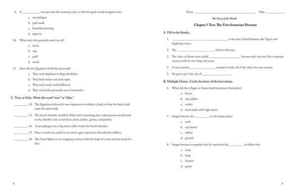 Story of the World, Vol. 1 Test and Answer Key: History for the Classical Child: Ancient Times