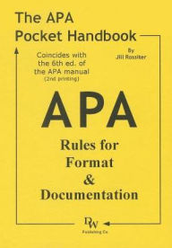 Title: APA Pocket Handbook: Rules for Format & Documentation, Author: Jill Rossiter