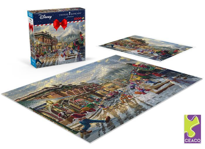 Mickey and Minnie Christmas Lodge - Limited Edition Paper By Thomas Kinkade  Studios – Disney Art On Main Street