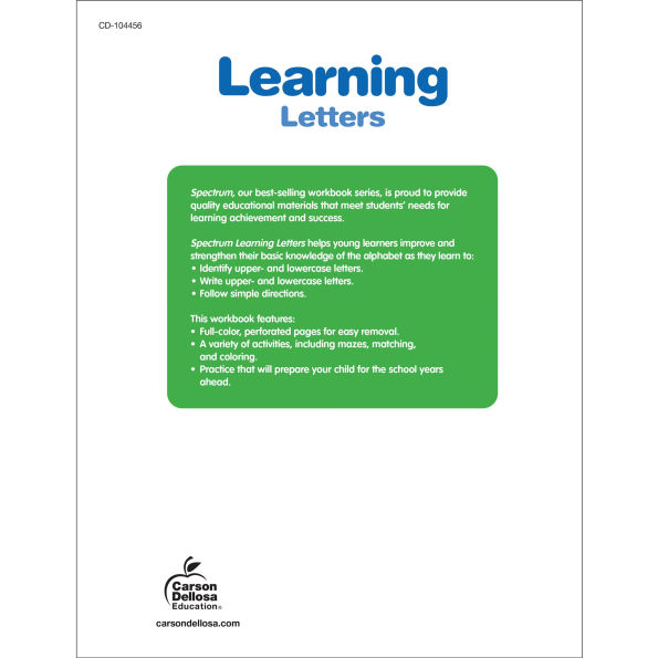 Learning Letters, Grade PK