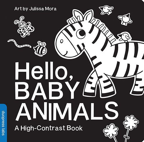 Hello, Baby Animals: A Durable High-Contrast Black-and-White Board