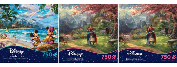 Thomas Kinkaid Disney Assortment 4 in 1 Multipack Puzzle Set