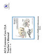 ACA Common Core ELA Teacher's Manual: Grades 1 - 4