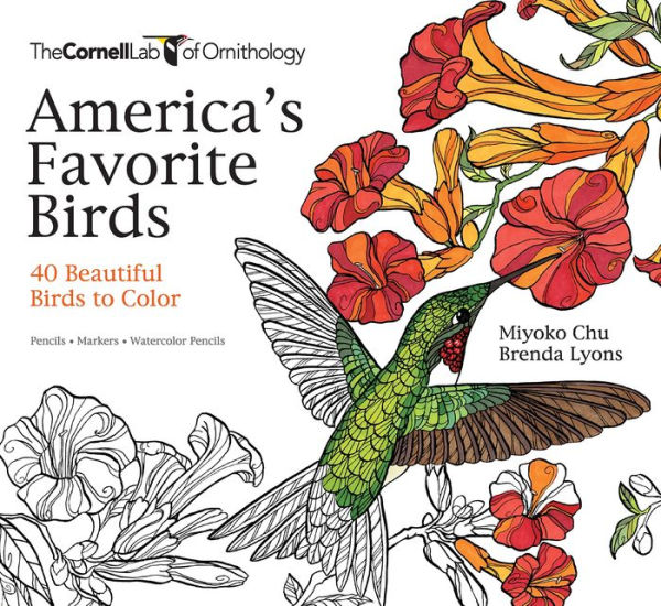 America's Favorite Birds: 40 Beautiful Birds to Color