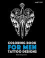 Coloring Book For Men: Tattoo Designs: Black Background