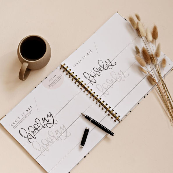 Hand Lettering 101: A Step-by-Step Calligraphy Workbook for Beginners (Gold Spiral-Bound Workbook with Gold Corner Protectors)