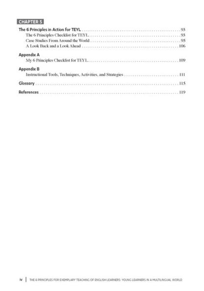 The 6 Principles for Exemplary Teaching of English Learners: Young Learners in a Multilingual World