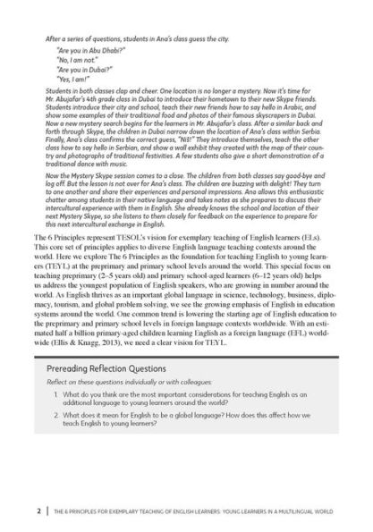 The 6 Principles for Exemplary Teaching of English Learners: Young Learners in a Multilingual World