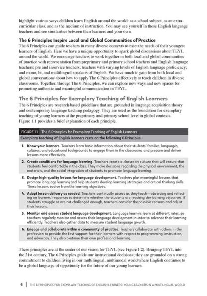 The 6 Principles for Exemplary Teaching of English Learners: Young Learners in a Multilingual World