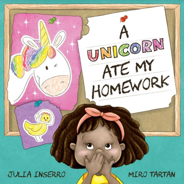 Unicorn eating homework 07 image