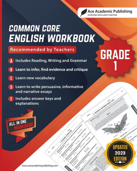 Common Core English Workbook: Grade 1: