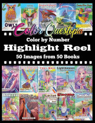 Title: Color By Number Highlight Reel - 50 Images from 50 Books: Greatest Hits Adult Coloring Book, Author: Color Questopia