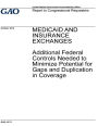 Medicaid and insurance exchanges: additional federal controls needed to minimize potential for gaps and duplication in coverage : report to congressional requesters.