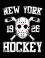 New York 1926 Hockey: Back To School Composition Notebook, 8.5 x 11 Large, 120 Pages College Ruled (College Ruled Diary)
