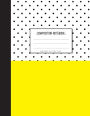 Black Polka Dot and Yellow Background Graph Paper Notebook: Notebook For School Composition Notebook 8.15 x 11 Inch 110 page