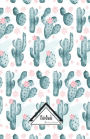 Notebook Journal Bullet Dotted Grid,Graph line: Light pink Nature Green Cactus Watercolor Pattern: Journal to write in, Small Pocket Notebook Journal Diary, 120 pages, 5.5