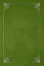 Olive Green 101 - Blank Notebook with Fleur de Lis Corners: Soft Cover, 6 x 9 Journal, 101 Pages