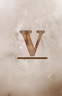 V: Monogram Initial Journal for Men 5.5 x 8.5