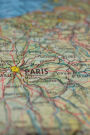 Nice Close Up of Paris, France on the Map Journal: Take Notes, Write Down Memories in this 150 Page Lined Journal