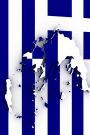 Flag of Greece Overlaid with Map in White Journal: Take Notes, Write Down Memories in this 150 Page Lined Journal