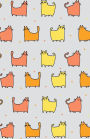 Journal Notebook For Cat Lovers - Funny Cat Pattern In Citrus: 162 Lined and Numbered Pages With Index Blank Journal For Journaling, Writing, Planning and Doodling.