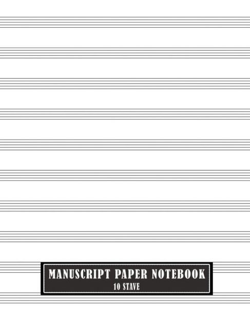 manuscript paper notebook 10 stave 8 5 x 11 a4 large large manuscript paper
