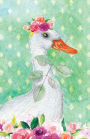 Journal Notebook For Animal Lovers Goose In Flowers: 162 Lined and Numbered Pages With Index Blank Journal For Journaling, Writing, Planning and Doodling.