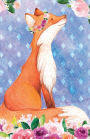 Journal Notebook For Animal Lovers Red Fox In Flowers: 162 Lined and Numbered Pages With Index Blank Journal For Journaling, Writing, Planning and Doodling.