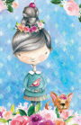 Journal Notebook For Animal Lovers Girl With Bird In Flowers: 162 Lined and Numbered Pages With Index Blank Journal For Journaling, Writing, Planning and Doodling.