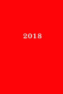 2018: Kalender/Terminplaner: 1 Woche auf 2 Seiten, Format ca. A5, Cover rot