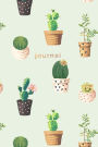 Journal: Green Cactus Notebook: 175-Page Wide-Ruled Cactus Journal