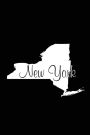 New York - Black Lined Notebook with Margins: 101 Pages, Medium Ruled, 6 x 9 Journal, Soft Cover