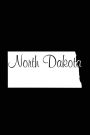 North Dakota - Black Lined Notebook with Margins: 101 Pages, Medium Ruled, 6 x 9 Journal, Soft Cover