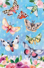 Journal Notebook For Nature Lovers Butterflies and Moths In Flowers: 162 Lined and Numbered Pages With Index Blank Journal For Journaling, Writing, Planning and Doodling.
