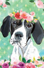 Bullet Journal For Dog Lovers English Pointer In Flowers: 162 Numbered Pages With 150 Dot Grid Pages, 6 Index Pages and 2 Key Pages in Easy To Carry 5.5 X 8.5 Size.