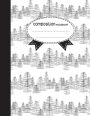 Composition Notebook, 8.5 x 11, 110 pages: Black White Pine : (School Notebooks)