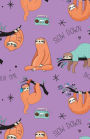 Bullet Journal For Animal Lovers Sloth Pattern On Mauve: Graph Design - 162 Numbered Pages With 150 Graph Style Grid Pages, 6 Index Pages and 2 Key Pages in Easy To Carry 5.5 X 8.5 Size