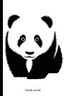 Panda Journal: Panda Diary, Lined Notebook, 6 x 9, 120 pages