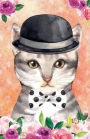Bullet Journal For Cat Lovers Chic Cat In a Bowler Hat: 162 Numbered Pages With 150 Dot Grid Pages, 6 Index Pages and 2 Key Pages in Easy To Carry 5.5 X 8.5 Size.