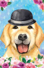 Journal Notebook For Dog Lovers Chic Yellow Labrador In a Bowler Hat: 162 Lined and Numbered Pages With Index Blank Journal For Journaling, Writing, Planning and Doodling.
