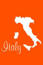 Italy - Orange Blank Notebook: 101 Pages, 6 x 9 Journal, Soft Cover