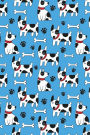 Journal Notebook Dogs and Bones Pattern On Blue: 110 Page Lined and Numbered Journal With Index Pages In Portable 6 x 9 Size, Perfect For Writing, Taking Notes, List Making, Journaling and Doodling